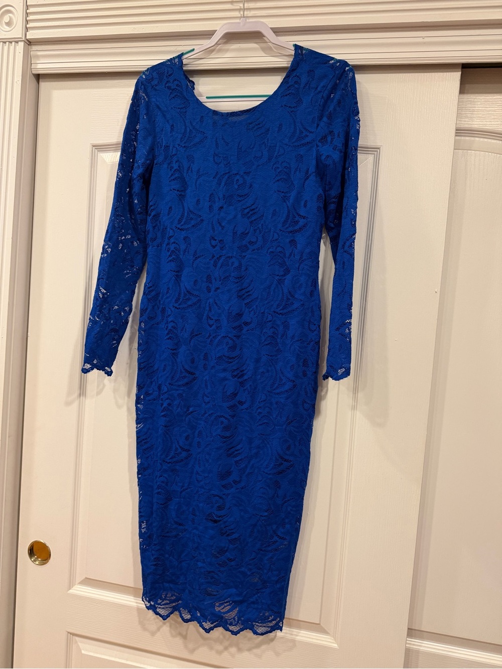 H&M Royal Blue Lace Midi Dress